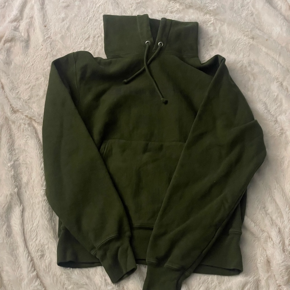 olive champion hoodie